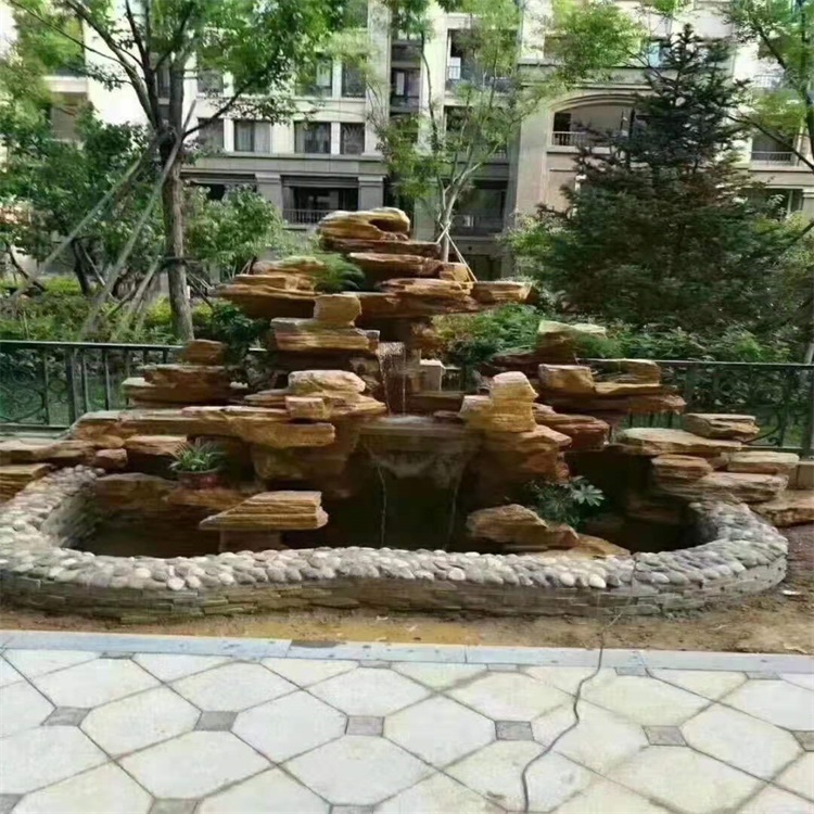 云南庭院假山鱼池设计方案