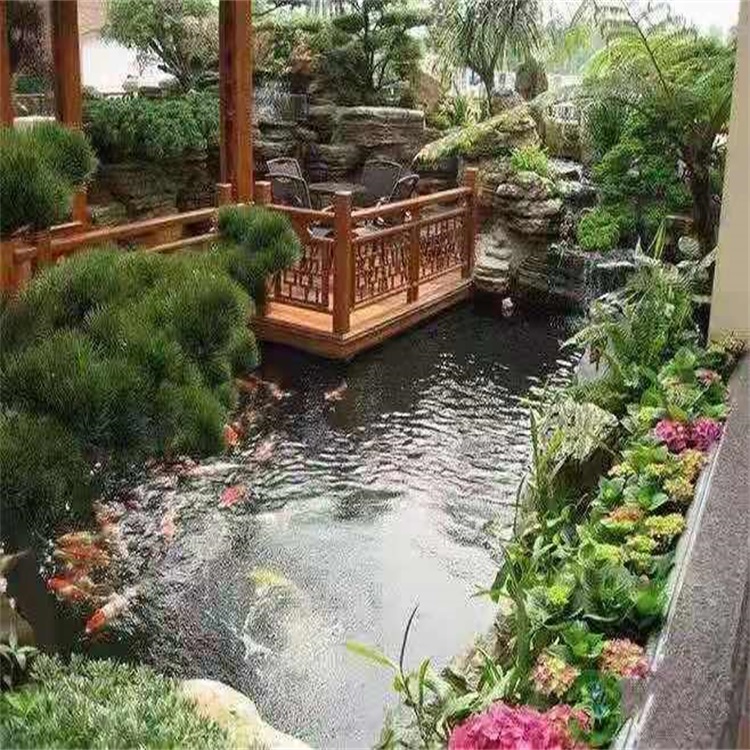 云南别墅庭院景观设计鱼池